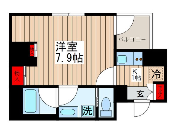 シェフルール新御徒町Ⅰの物件間取画像